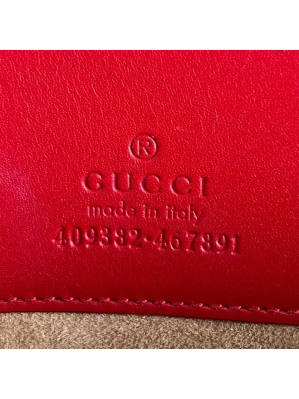 Gucci Clutch Embossed Logo XL Leather